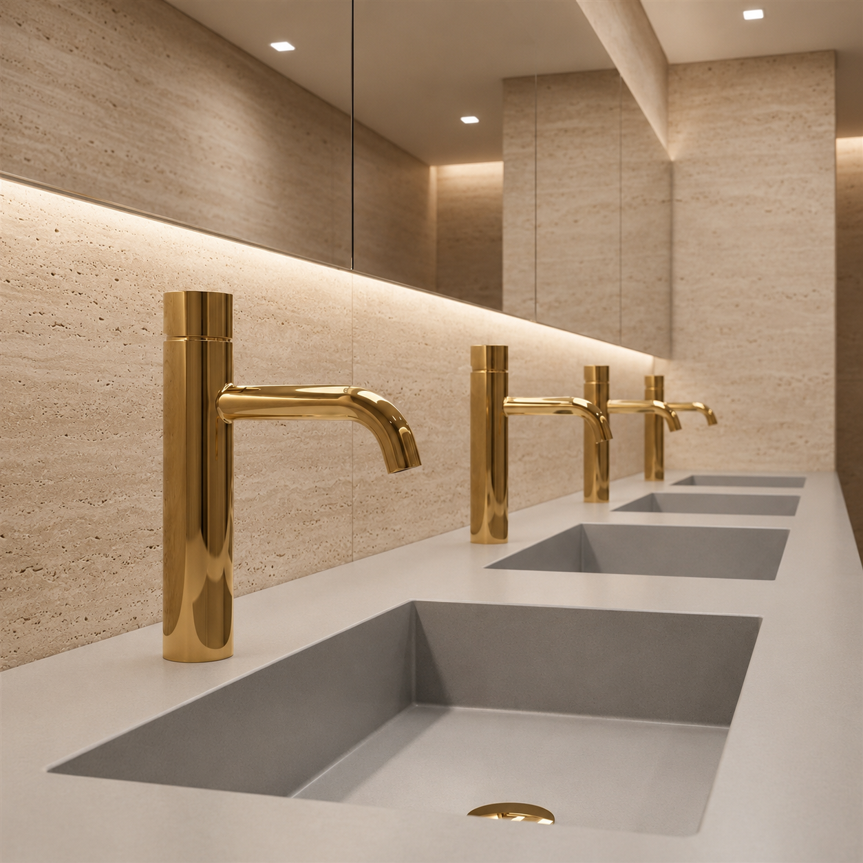 Fontana Vessel Sink and Gold Touchless Motion Sensor Faucet Combo